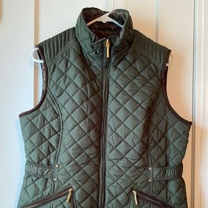 Olive Quilted Vest